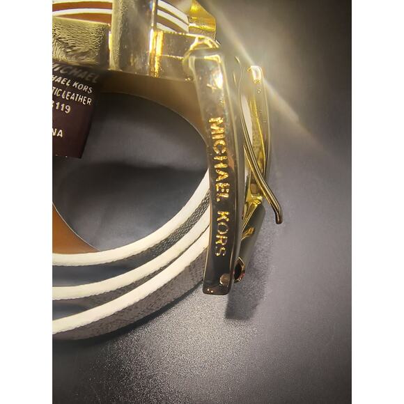 Michael Kors Logo Reversible Belt - Medium Vanilla/Beige main image 5